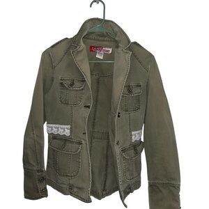 Upcycled Lazer Jeans Women's Olive Jacket